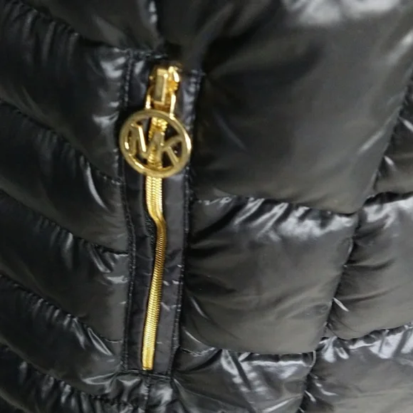Michael Kors Hooded Packable Down Coat in Black - Picture 7 of 8